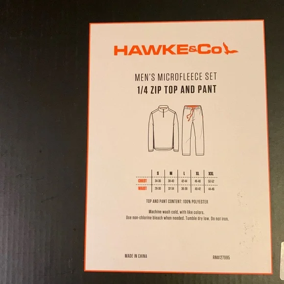 NWT Hawke & Co Boxed Microfleece 2-Piece Sleep Set - 1/4 Zip Top & Pajama Pant - Picture 5 of 6